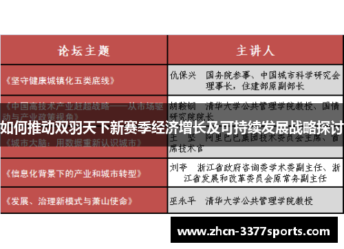 如何推动双羽天下新赛季经济增长及可持续发展战略探讨